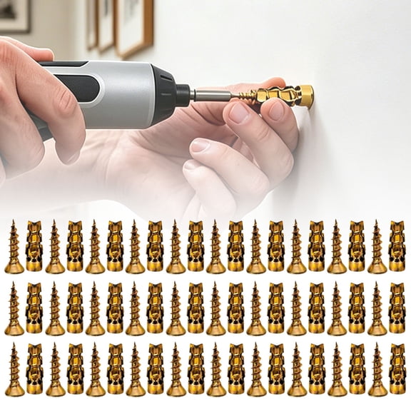 Short Expansion Screw Set, 6x14mm for Cabinet Hinge Repair, Stripped Thread Restoration Kit, Door Hinge Screw Hole Repair Kit - 30Pcs