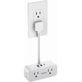 Short Extension Cord 0.5Ft, Outlet Extender Surge Protector, Grey ...