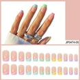 Short False Nails with Designs Full Coverage Toe Nail Forms Gel Nail