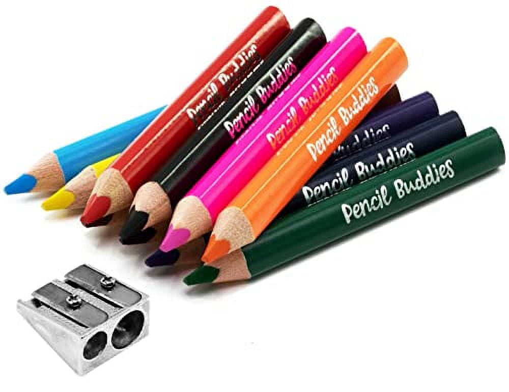 Short Fat Colored Pencils for Kids 10 Triangle Jumbo Color Pencils for Ages 26, Preschool