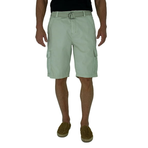 Short Fin 100% Cotton Mens Cargo Shorts with a Belt