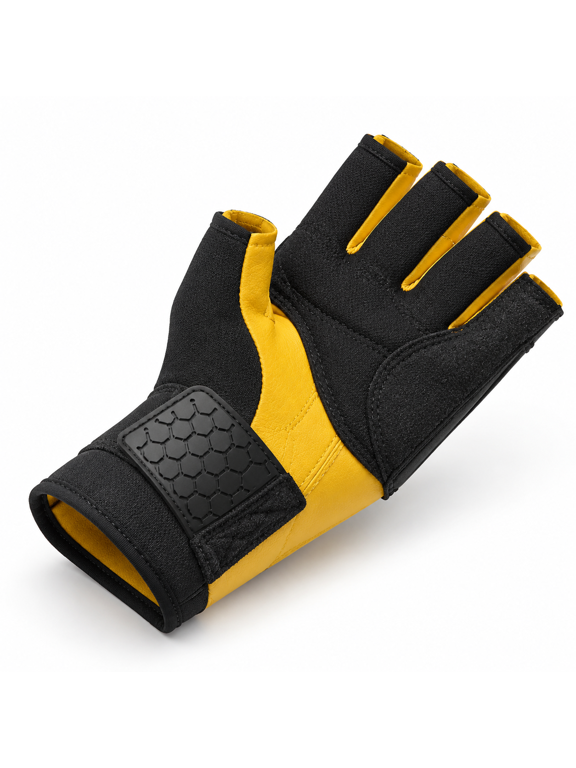 Short Finger Sailing Gloves, Black, X-Small, For Boating, Dinghy, Kayaking, Windsurfing