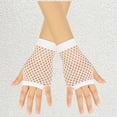 thumbnail image 1 of Short Fishnet Gloves Fingerless for Women Fish Net Mesh Goth 80s Scene Accessories, 1 of 5