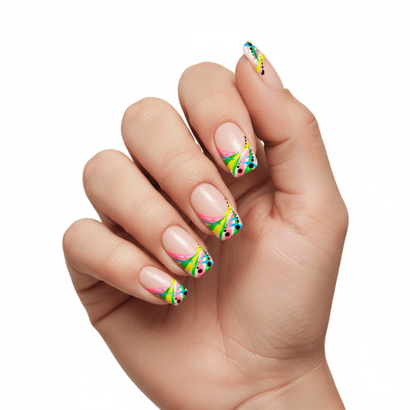 Short French Tip Press On Nails - Short Fake Nails