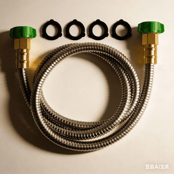 Hvxrjkn 3FT 304 Short Garden Hose with Stainless Steel Flexible Leakproof 435PSI Heavy Duty Water Line for Outdoor Pet Bath & Car Cleaning