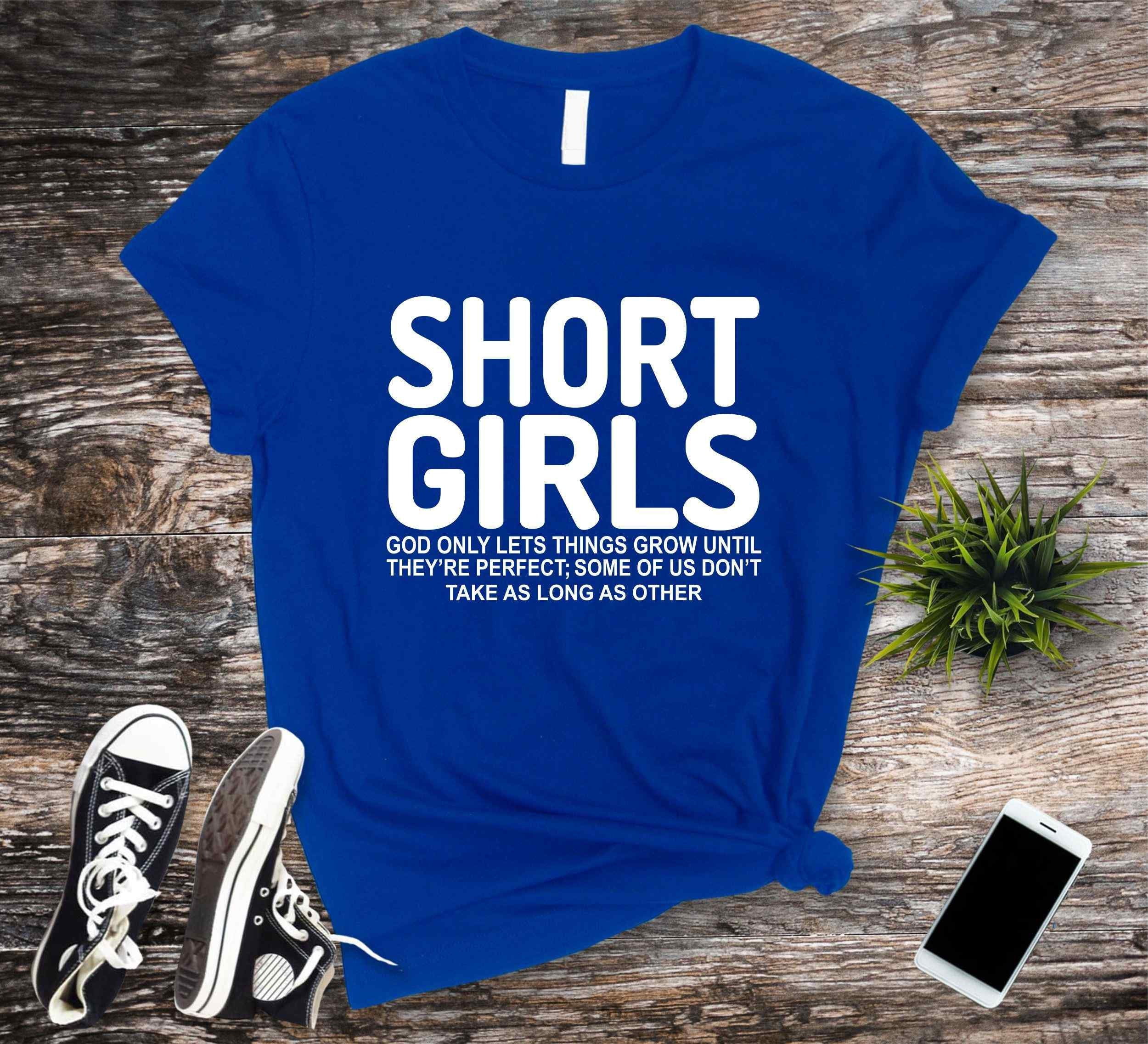 Womens Short Girl God Only Lets Things Grow Until Funny Gifts Women T-Shirt  – Teezou Store
