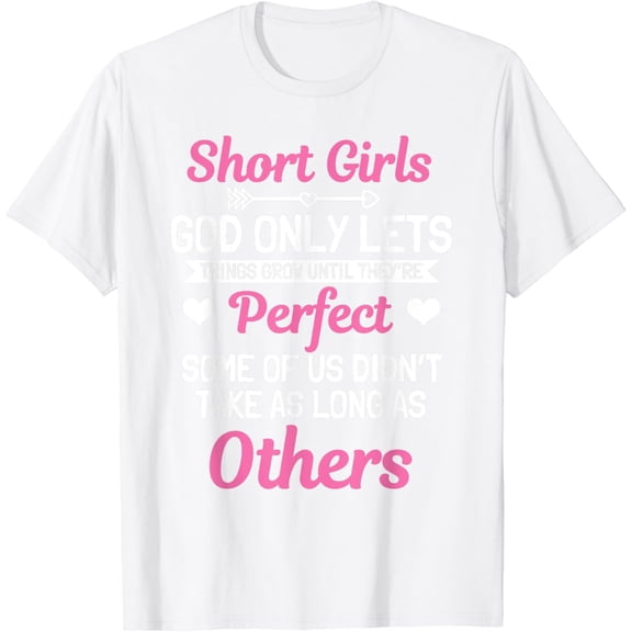 Short Girls Women Slim Petite Lady God Only Lets Things Grow T-Shirt100% cotton