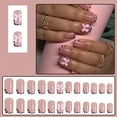 thumbnail image 1 of Short Glossy Leopard Print Nails with Bow Design 24PCS Removable Wearable On Nails for Women Easy Application Reusable Nails, 1 of 8