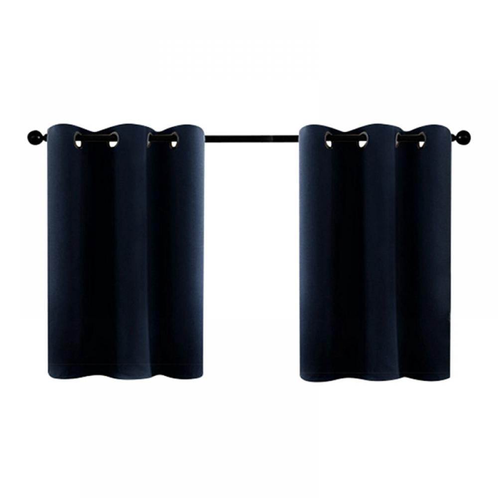 Short Grommet Curtains for Kitchen,Blackout Thermal Insulated Curtains