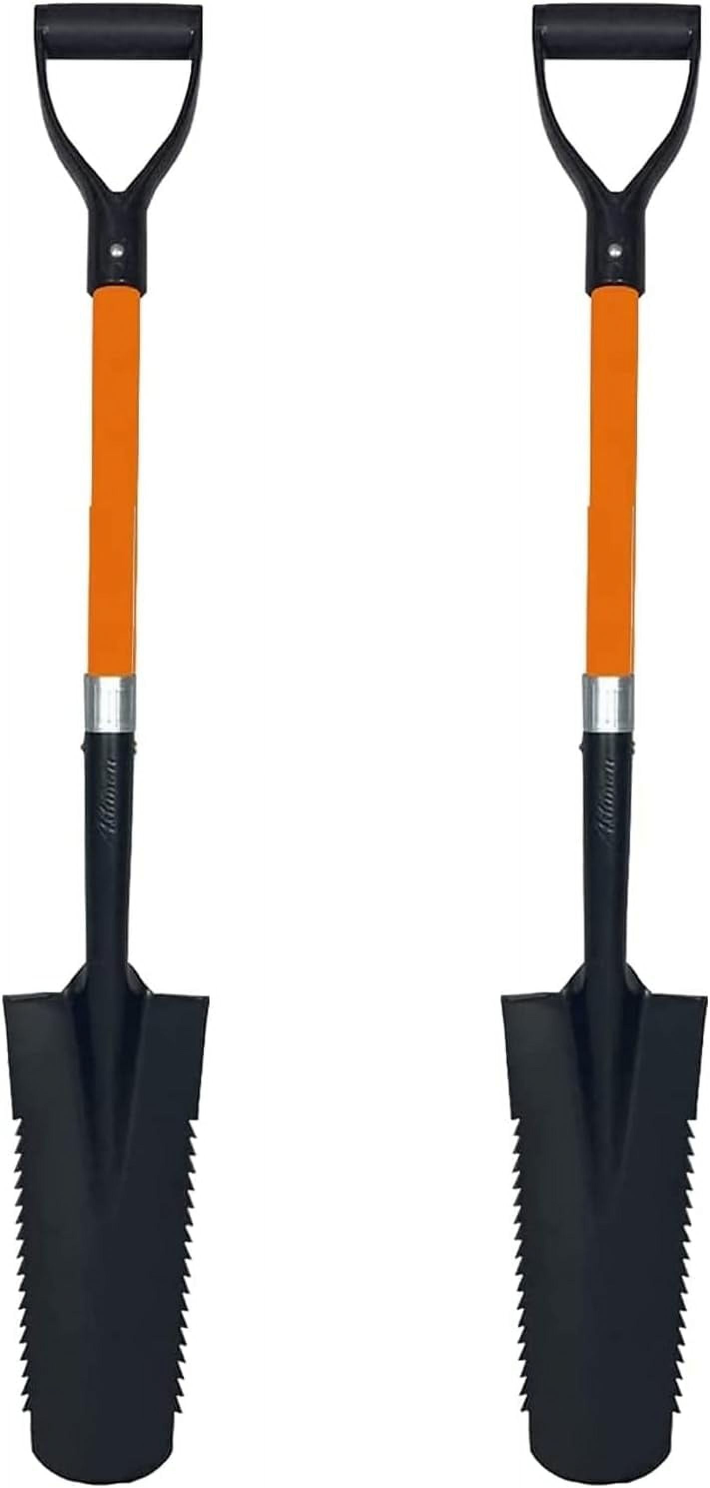 Short Handle Drain Teeth Shovel (2 Pack), Shooter Shovel, Trenching