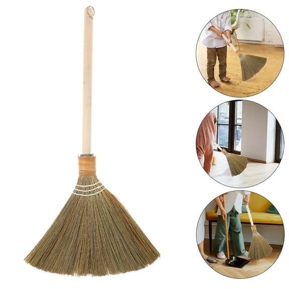 Short Handle Whisk Broom Mini Broom Bristles Hand Broom for Sweeping Small Hand Broom Brush for Outdoor Camping Car Porch
