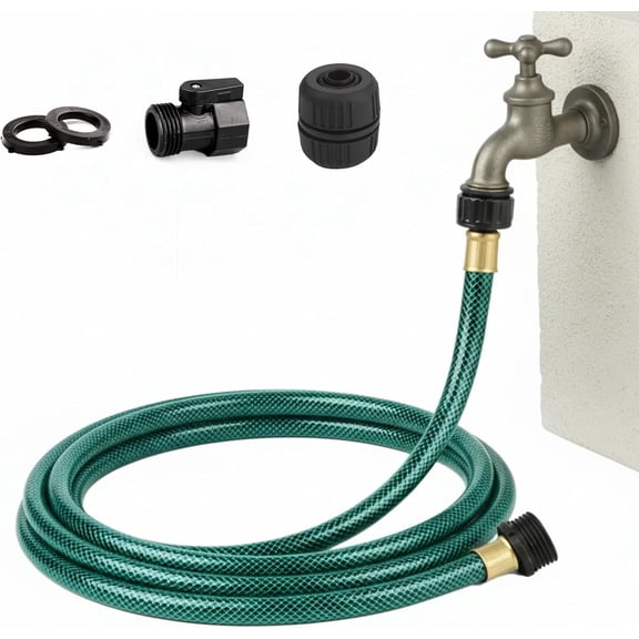 Short Hose 10FT Flexible for Connection: 1/2" PVC Water Hose Lightweight and Leakproof for Small Gardens Reels Drip Irrigation Outdoor Faucet Extension