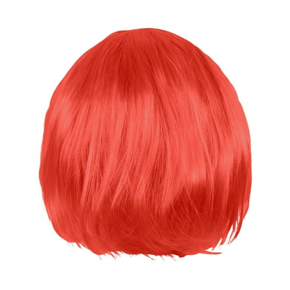 Short Human Hair Wig for Ladies Party Carnival Decoration