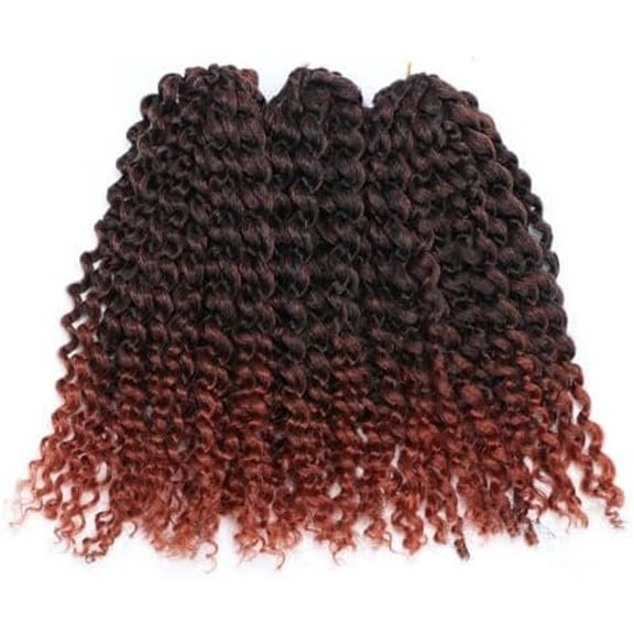 Short Kinky Curl Hairstyle 8 Inch 3 count/pack Afro Kinky Twist Hair Soft Synthetic Crochet Braiding Hair Extention (1b/350)