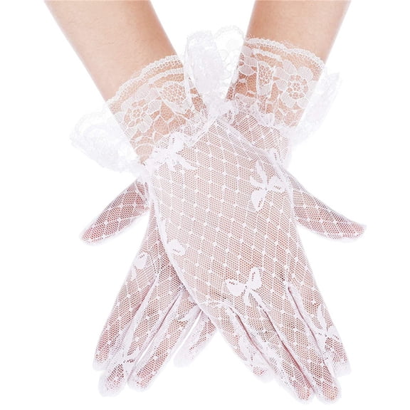 Short Lace Gloves Tea Party Gloves Banquet Gloves Bridal Gloves Wrist Gloves Dance Gloves gloves Women Lace Gloves
