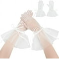 thumbnail image 1 of Short Lace Gloves Tea Party Gloves Costumes Gloves for DIY Wedding Dinner Party, 1 of 7