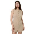 thumbnail image 1 of Short Leg Crew Neck Jumpsuit with Button Detail, 1 of 5