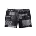 thumbnail image 1 of Short Leggings for Women Imitation Denim Yoga Legging Shorts Fitness Workout Tights Running Gym Shorts Elasticated Waist Yoga Pants Soft Stretchy Activewear Jogging Bottoms, 1 of 7