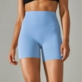 thumbnail image 1 of Short Leggings for Women Under $10 Solid Color Elastic High Waist Yoga Shorts Slim Pants, 1 of 5