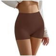 thumbnail image 1 of Short Leggings for Women with Pockets Breathable Comfortable Spandex Sweat Shorts Stretch Yoga Gym Workout Pant (XL, Brown), 1 of 5