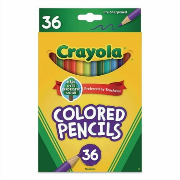 Short-Length Colored Pencil Set, 3.3 mm, 2B, Assorted Lead and Barrel Colors, 36/Pack | Bundle of 2