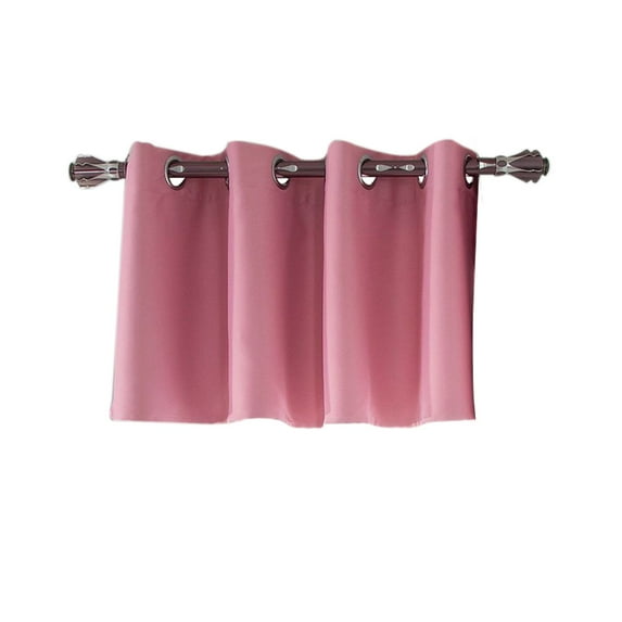 Short Light Blocking Curtains Kitchen Window Treatment Polyester Cafe Style Drapes with Grommets for Bathroom Office Small Windows