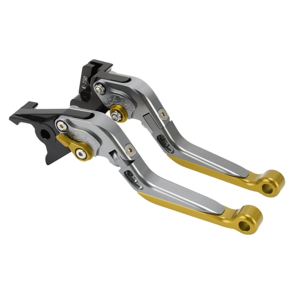 Short Long Brake Clutch Lever for Kawasaki Vulcan S 650 15-23 Adjustable Motorcycle Handlebar Brake Lever Aluminum Alloy Titanium Handle Gold Tone End