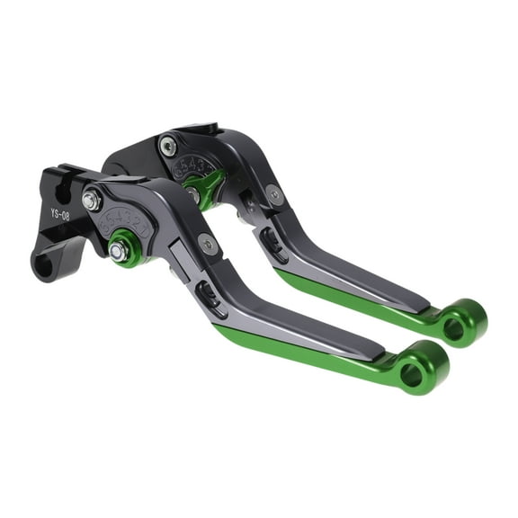 Short Long Brake Clutch Levers for Honda CBR600RR 2007-2016 Adjustable Motorcycle Handlebar Brake Lever Aluminum Alloy Titanium Handle Green End