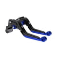 thumbnail image 1 of Short Long Brake Clutch Levers for Kawasaki ER-5 2004-2005 Adjustable Motorcycle Handlebar Brake Lever Aluminum Alloy Black Handle Blue End, 1 of 6