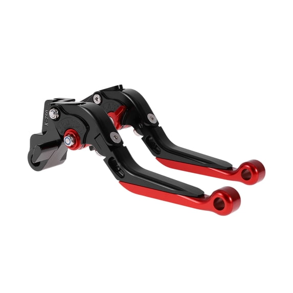 Short Long Brake Clutch Levers for Kawasaki ER-5 2004-2005 Adjustable Motorcycle Handlebar Brake Lever Aluminum Alloy Black Handle Red End