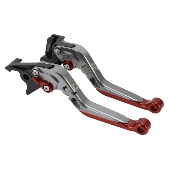 Short Long Brake Clutch Levers for Kawasaki Vulcan S 650 2015-2023 Adjustable Motorcycle Handlebar Brake Lever Aluminum Alloy Titanium Handle Red End