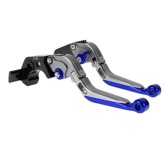 Short Long Brake Clutch Levers for Kawasaki ZX14R 2006-2017 Adjustable Motorcycle Handlebar Brake Lever Aluminum Alloy Titanium Handle Blue End