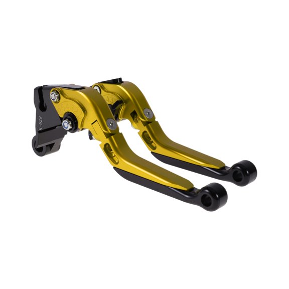 Short Long Brake Clutch Levers for Kawasaki ZZR600 05-09 Adjustable Motorcycle Handlebar Brake Lever Aluminum Alloy Gold Tone Handle Black End