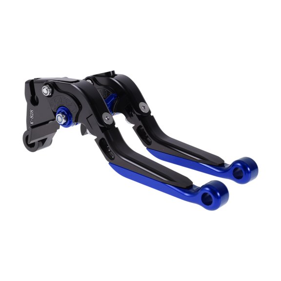 Short Long Brake Clutch Levers for Kawasaki ZZR600 2005-2009 Adjustable Motorcycle Handlebar Brake Lever Aluminum Alloy Black Handle Blue End