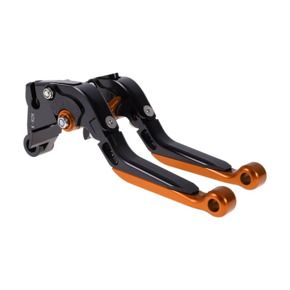 Short Long Brake Clutch Levers for Kawasaki ZZR600 2005-2009 Adjustable Motorcycle Handlebar Brake Lever Aluminum Alloy Black Handle Orange End