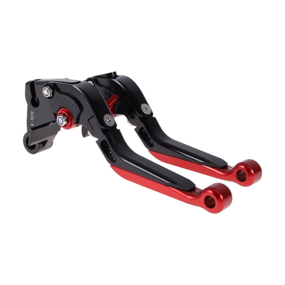 Short Long Brake Clutch Levers for Kawasaki ZZR600 2005-2009 Adjustable Motorcycle Handlebar Brake Lever Aluminum Alloy Black Handle Red End