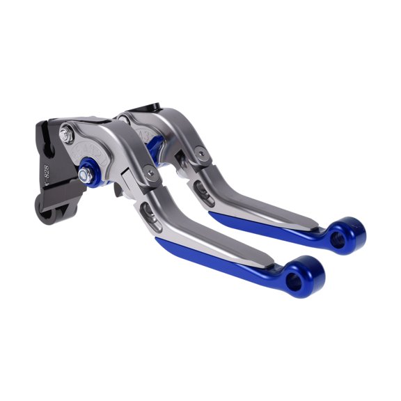 Short Long Brake Clutch Levers for Kawasaki ZZR600 2005-2009 Adjustable Motorcycle Handlebar Brake Lever Aluminum Alloy Titanium Handle Blue End