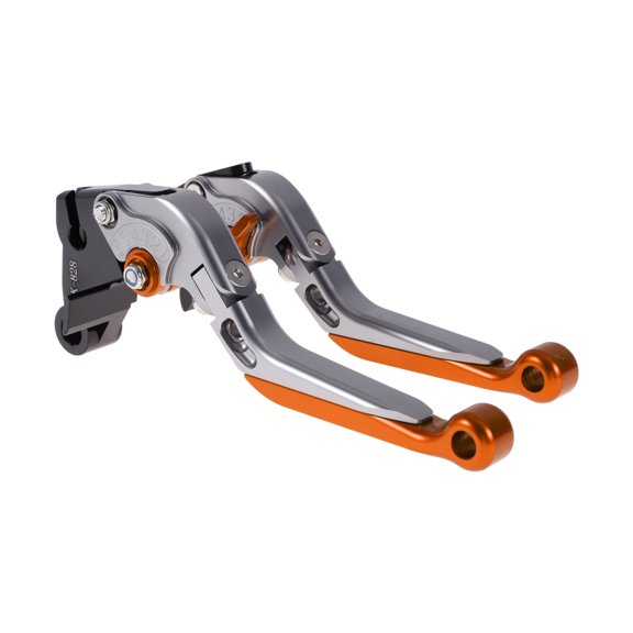 Short Long Brake Clutch Levers for Kawasaki ZZR600 2005-2009 Adjustable Motorcycle Handlebar Brake Lever Aluminum Alloy Titanium Handle Orange End
