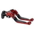 thumbnail image 1 of Short Long Brake Clutch Levers for Yamaha MT125 2014-2021 6 Position Adjustable Motorcycle Handlebar Brake Lever Aluminum Alloy Red Head Black Handle, 1 of 6