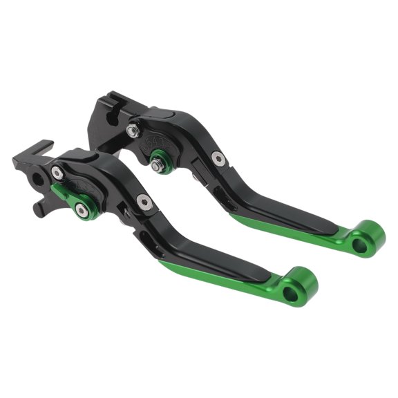 Short Long Brake Clutch Levers for Yamaha MT125 2014-2021 6 Positon Adjustable Motorcycle Handlebar Brake Lever Aluminum Alloy Black Handle Green End
