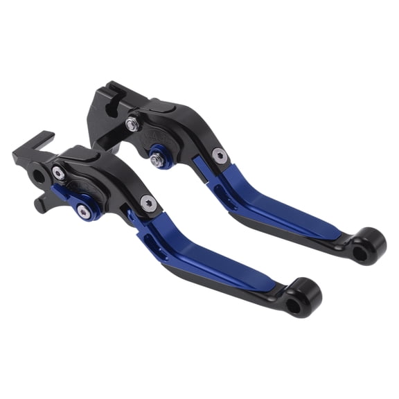Short Long Brake Clutch Levers for Yamaha MT125 2014-2021 6 Positon Adjustable Motorcycle Handlebar Brake Lever Aluminum Alloy Black Head Blue Handle