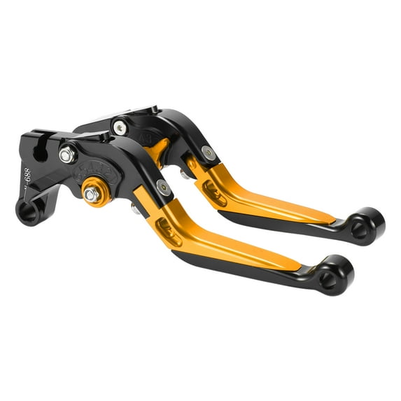 Short Long Brake Clutch Levers for Yamaha YZF R1 09-14 Adjustable Motorcycle Handlebar Brake Lever Aluminum Alloy Black Head Gold Tone Handle