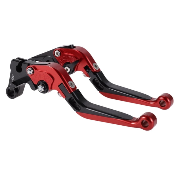Unique Bargains Short Long Brake Clutch Levers for Yamaha YZF R1 99-01 6 Position Adjustable Motorcycle Handlebar Brake Lever Aluminum Alloy Black Handle Red