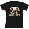 thumbnail image 1 of Short N Sweet Boy's Black Crew Neck Short Sleeve Tee-Medium, 1 of 2