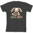 thumbnail image 1 of Short N Sweet Boy's Charcoal Crew Neck Short Sleeve Tee-XS, 1 of 4