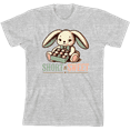 thumbnail image 1 of Short N Sweet Boy's Heather Gray Crew Neck Short Sleeve Tee-Medium, 1 of 2