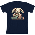 thumbnail image 1 of Short N Sweet Boy's Navy Crew Neck Short Sleeve Tee-XS, 1 of 2