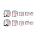 Short On Toenails Square False Toenail Glossy Cute Acrylic Toe Nails