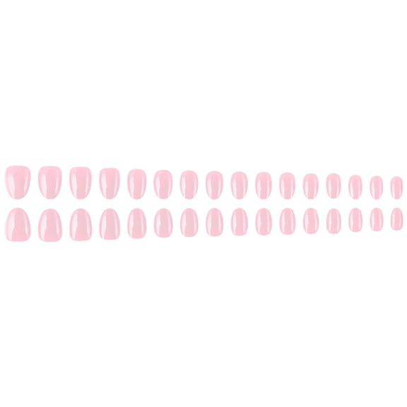Short Oval Shaped Fake Nails 32PCS ABS Matte Smoothly Edges Artificial Nails For Daily Party Wear Women Decors