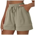 Women's Workout Shorts With Spandex Underneath Short Overalls with Pocket Breathable Workout Vacation Cotton Womens